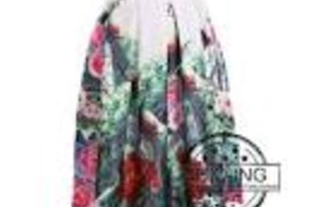 Отзыв на Юбка AliExpress New 2014 Autumn Winter Vintage Peach Blossom Floral Print Ball Gown Pleated Midi Skater Skirt Saia For Women Girl 148012